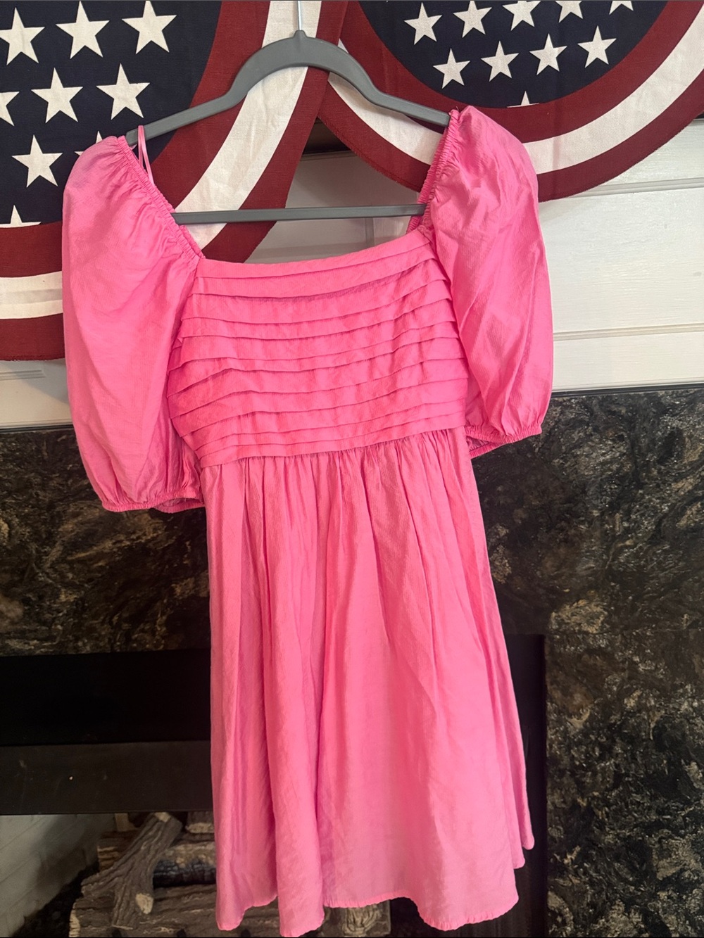Blu Pepper‎ Pink Puff-Sleeve Mini Dress